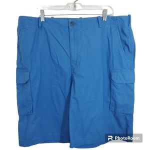 NWOT Izod Men's Cargo Shorts Soft Ripstop Casual Blue Preppy Size 40 Waist